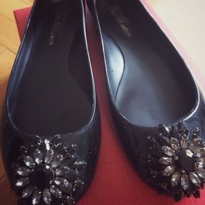 Ted Baker Anislee Flat, Black PVC
